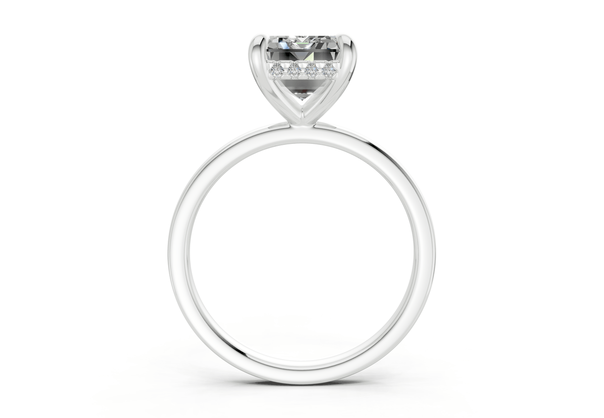 Solstice Diamond Solitaire Emerald Cut 1.8mm Engagement Ring