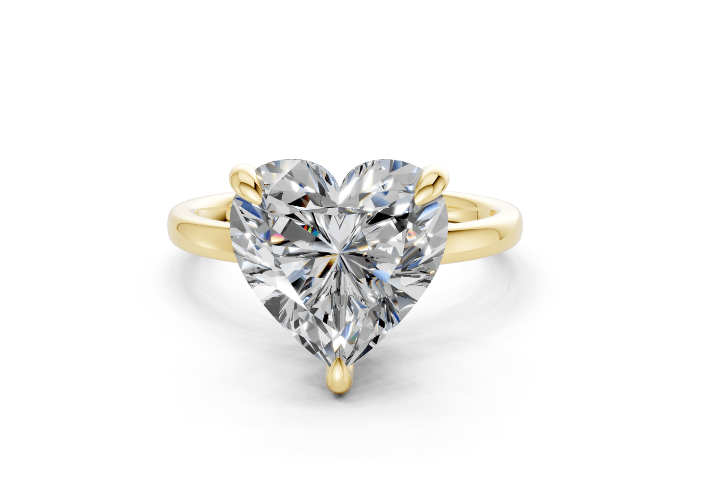 Solstice Diamond Solitaire Heart Cut 2.3mm Engagement Ring - Ring Premier