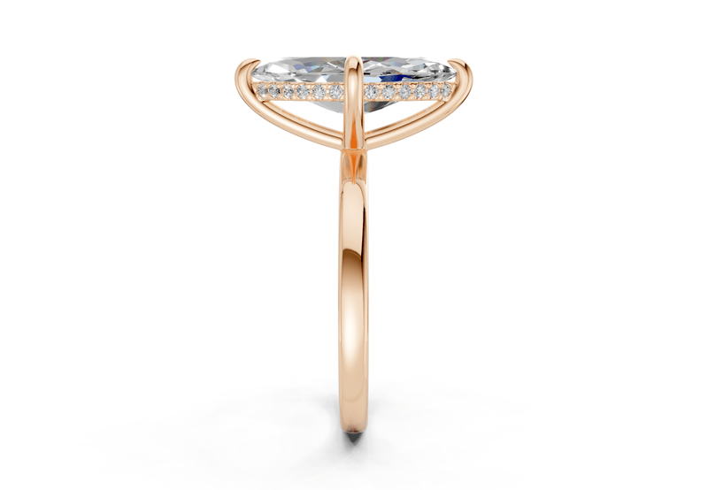 Solstice Diamond Solitaire Marquise Cut 1.8mm Engagement Ring - Ring Premier