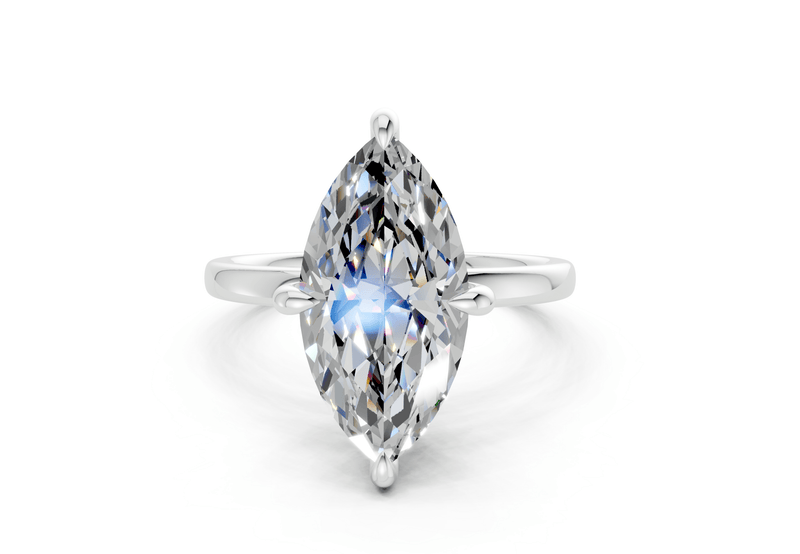 Solstice Diamond Solitaire Marquise Cut 1.8mm Engagement Ring - Ring Premier