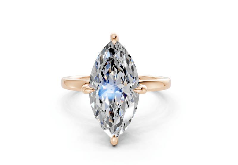 Solstice Diamond Solitaire Marquise Cut 1.8mm Engagement Ring - Ring Premier