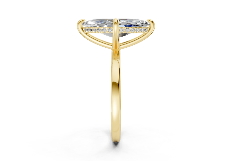 Solstice Diamond Solitaire Marquise Cut 2.3mm Engagement Ring - Ring Premier