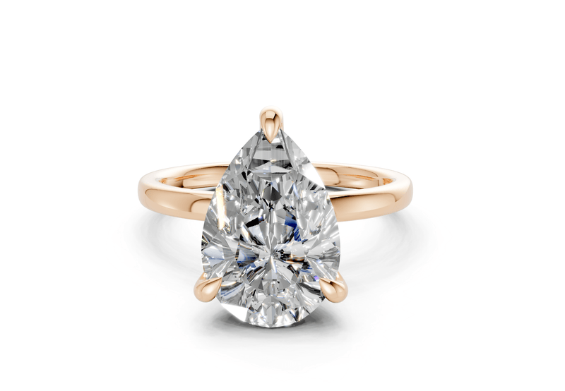Solstice Diamond Solitaire Pear Cut 1.8mm Engagement Ring - Ring Premier