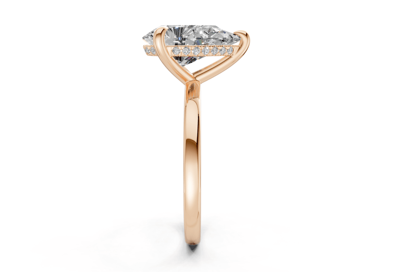 Solstice Diamond Solitaire Pear Cut 2mm Engagement Ring - Ring Premier