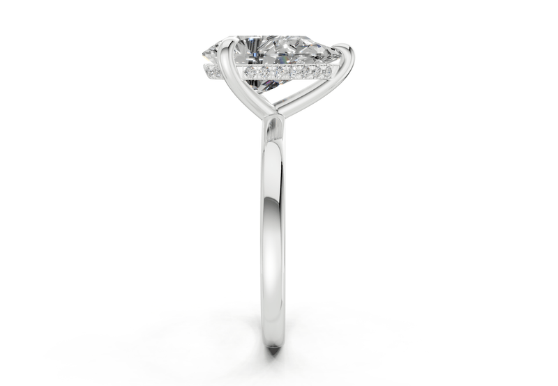 Solstice Diamond Solitaire Pear Cut 2mm Engagement Ring - Ring Premier