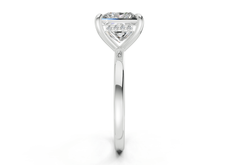 Solstice Diamond Solitaire Princess Cut 2.3mm Engagement Ring - Ring Premier