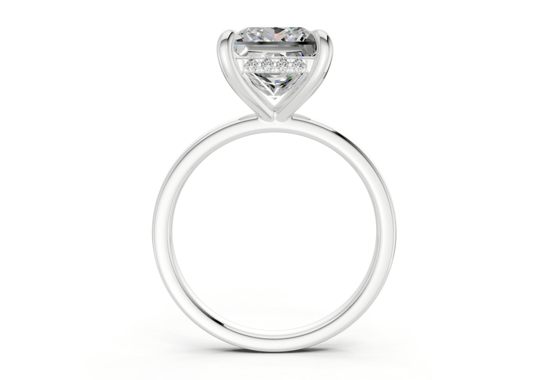 Solstice Diamond Solitaire Princess Cut 2.3mm Engagement Ring - Ring Premier