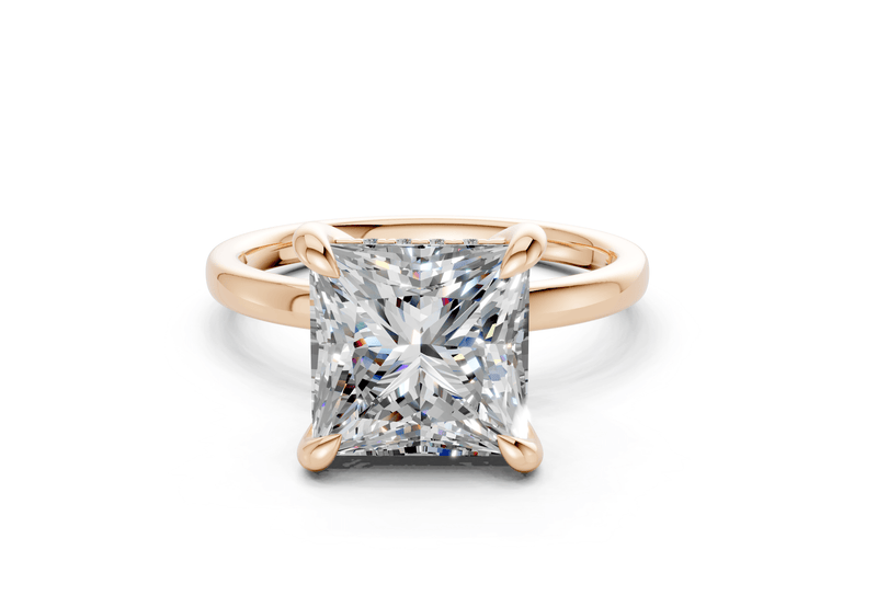 Solstice Diamond Solitaire Princess Cut 2.3mm Engagement Ring - Ring Premier