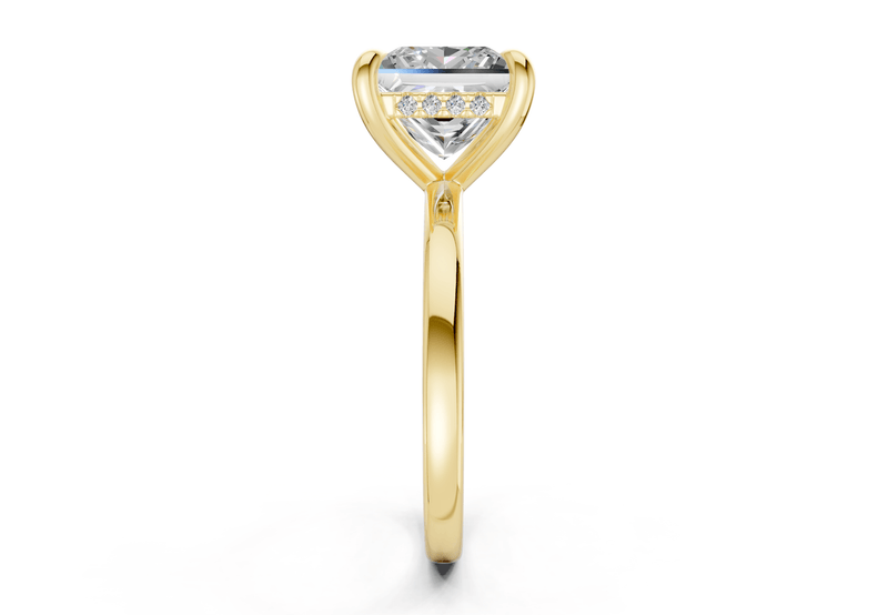 Solstice Diamond Solitaire Princess Cut 2.3mm Engagement Ring - Ring Premier