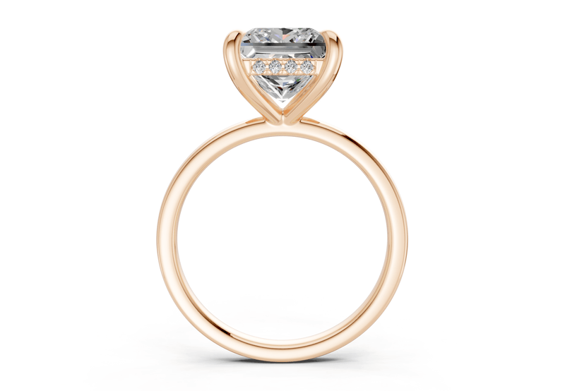 Solstice Diamond Solitaire Princess Cut 2.3mm Engagement Ring - Ring Premier
