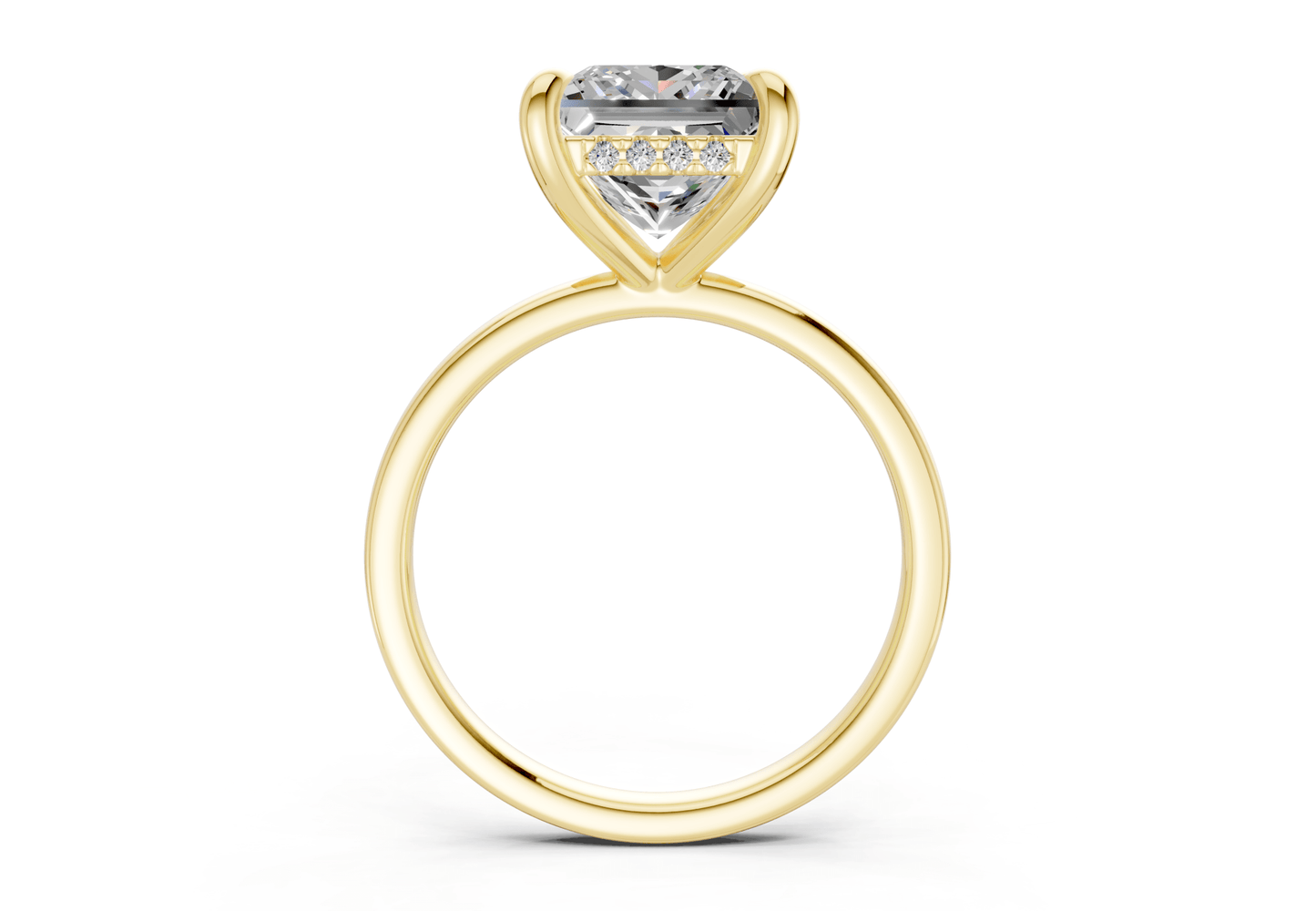 Solstice Diamond Solitaire Princess Cut 2mm Engagement Ring - Ring Premier