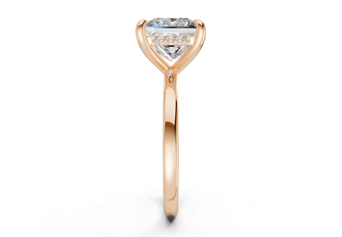 Solstice Diamond Solitaire Princess Cut 2mm Engagement Ring