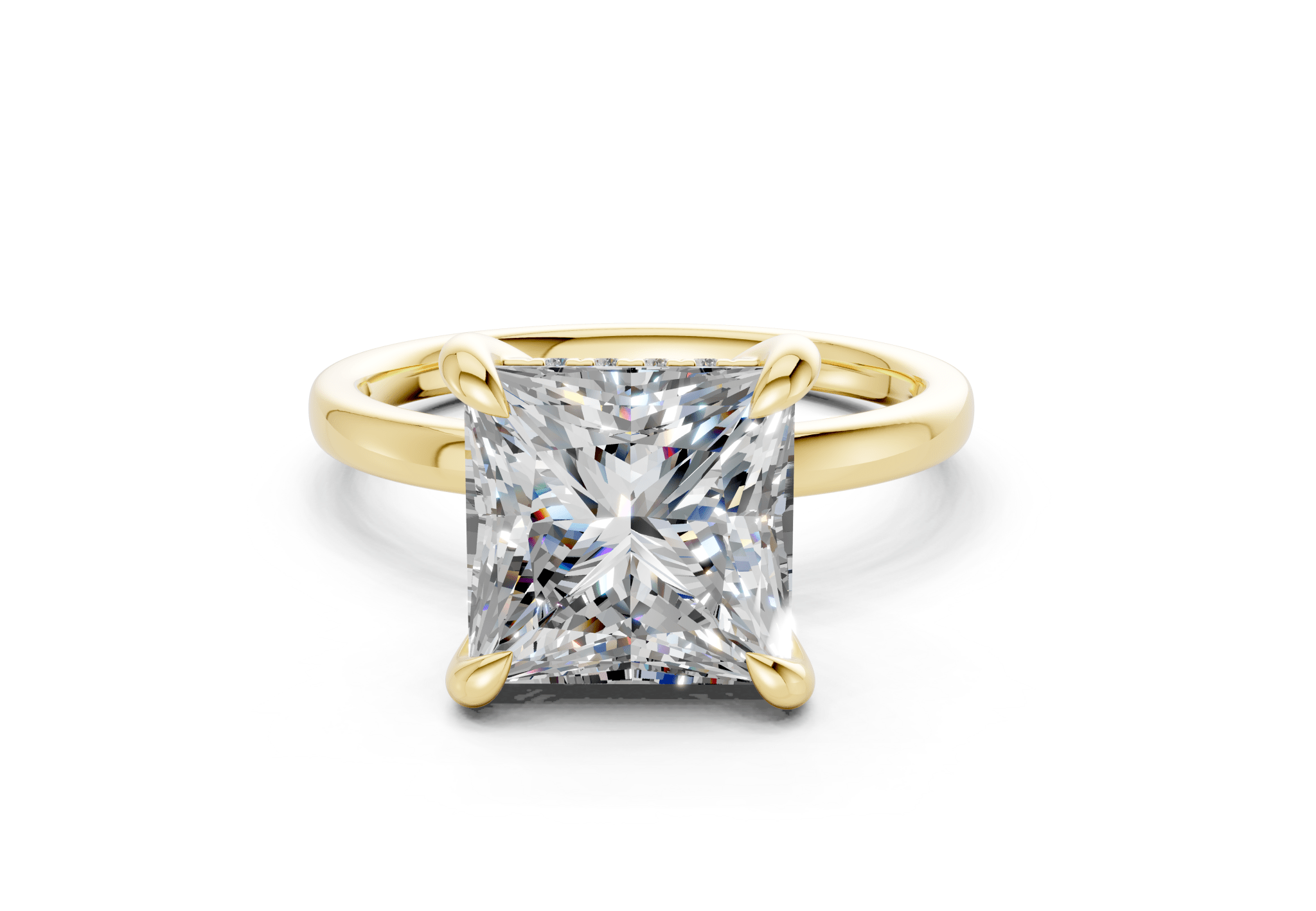 Solstice Diamond Line Solstice Diamond Solitaire Princess Cut 2mm Engagement Ring – Ring Premier