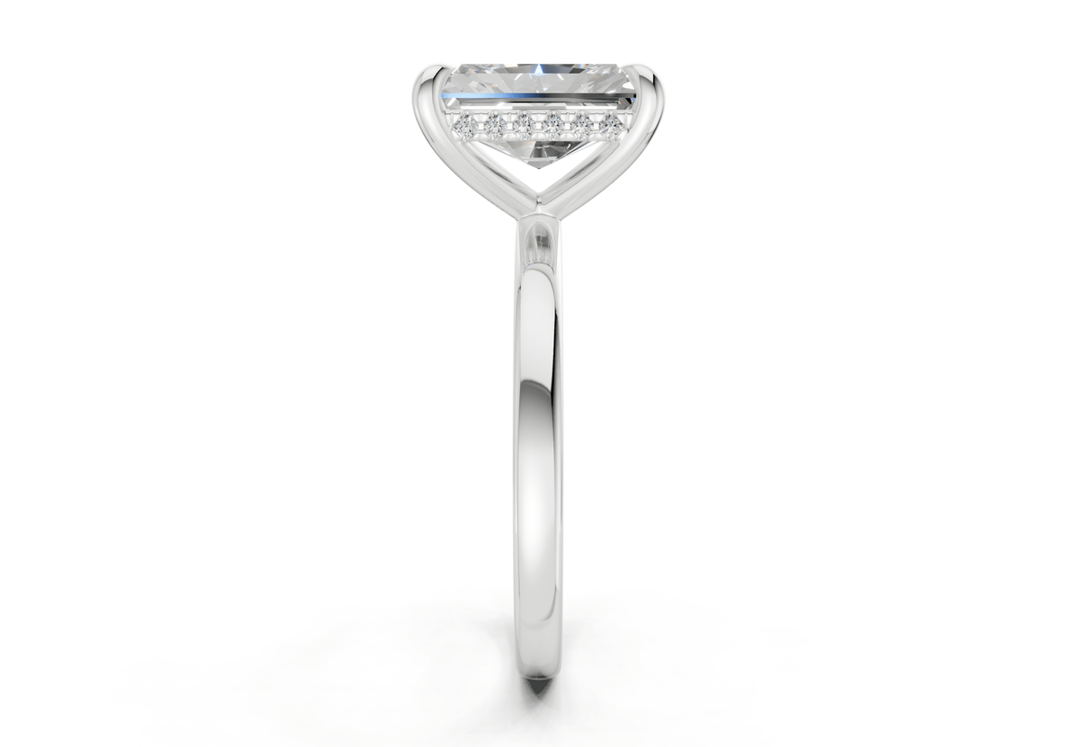 Solstice Diamond Solitaire Radiant Cut 1.8mm Engagement Ring