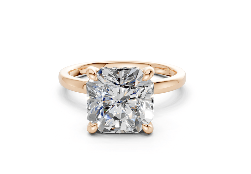 Solstice Diamond Solitaire Radiant Squareuare Cut 2.3mm Engagement Ring - Ring Premier