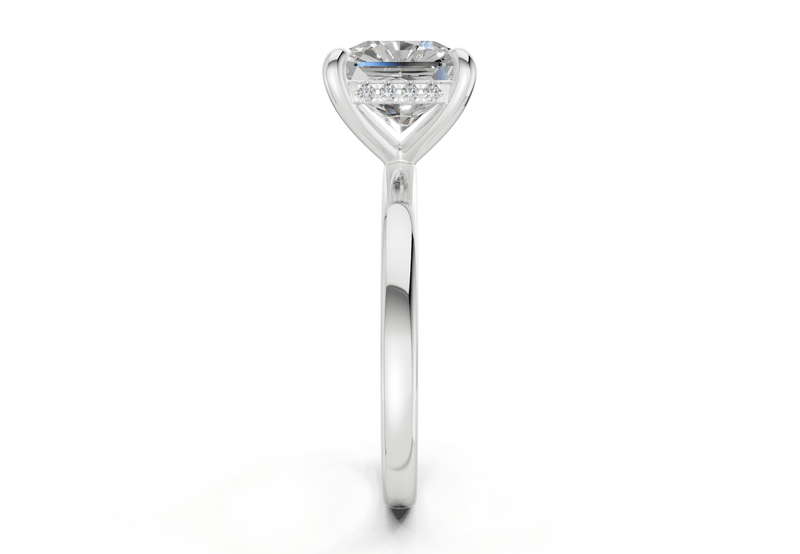Solstice Diamond Solitaire Radiant Squareuare Cut 2.3mm Engagement Ring - Ring Premier