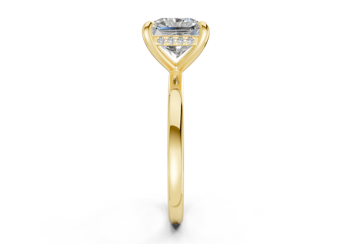Solstice Diamond Solitaire Radiant Squareuare Cut 2mm Engagement Ring