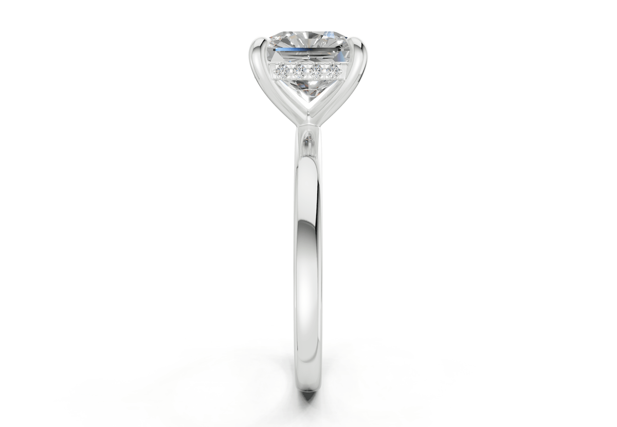 Solstice Diamond Solitaire Radiant Squareuare Cut 2mm Engagement Ring