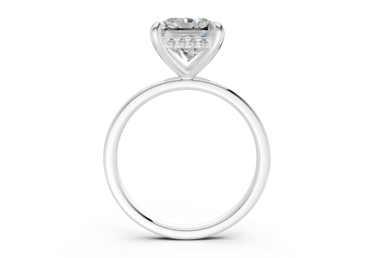 Solstice Diamond Solitaire Radiant Squareuare Cut 2mm Engagement Ring