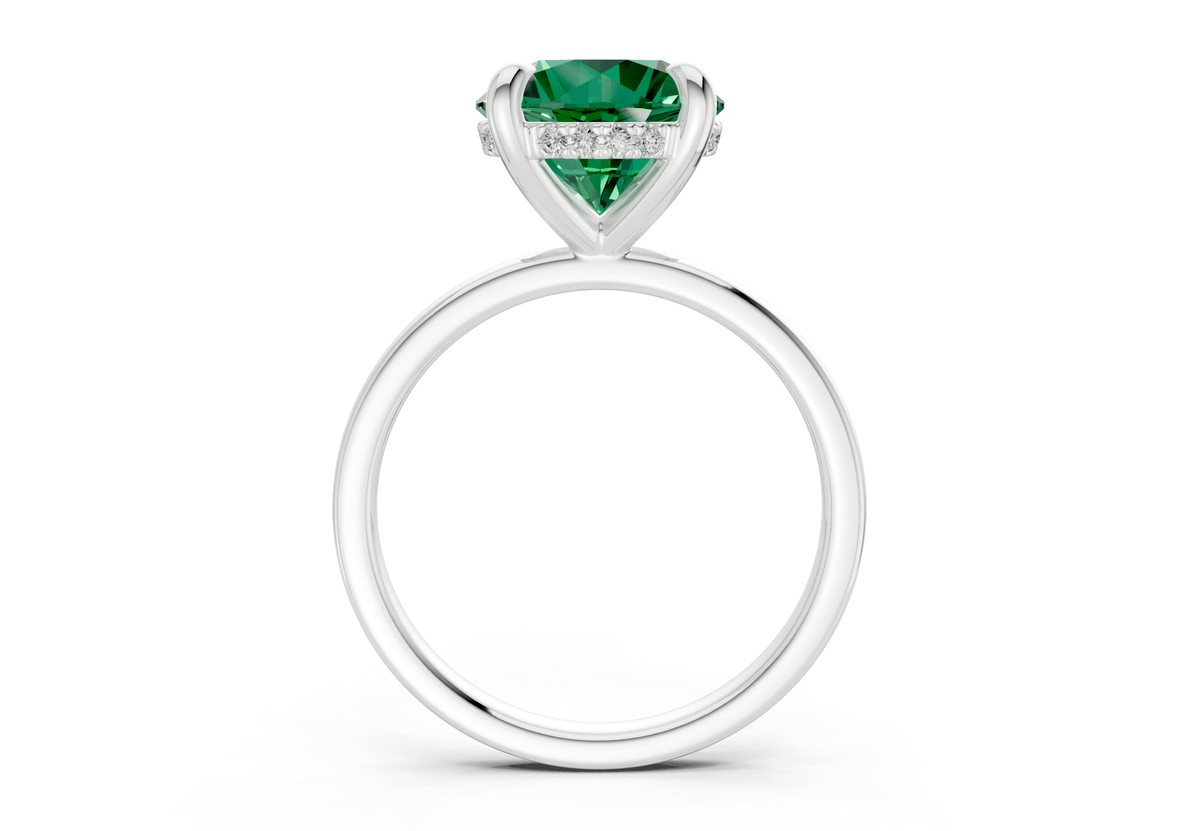 Solstice Emerald Gemstone Solitaire Round Cut 2.3mm Engagement Ring