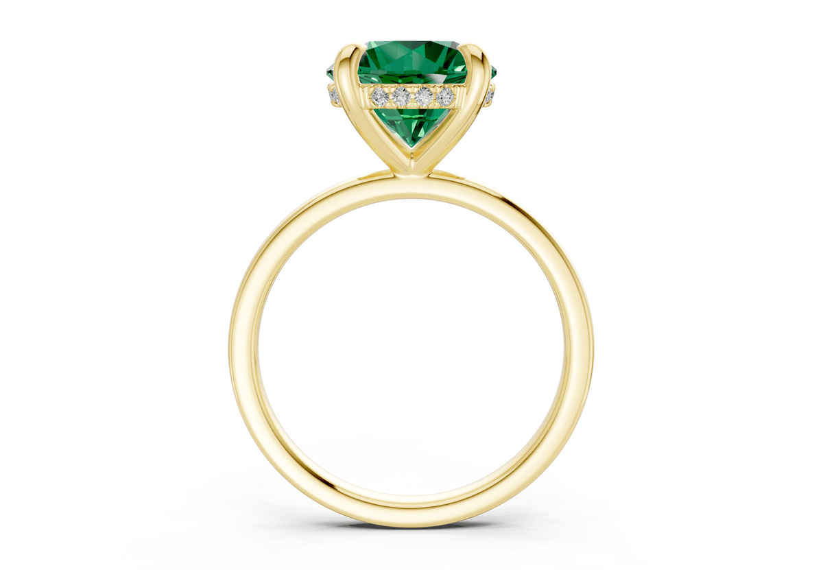 Solstice Emerald Gemstone Solitaire Round Cut 2.3mm Engagement Ring