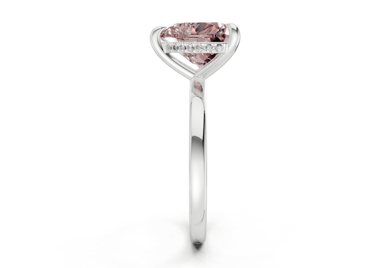 Solstice Pink Diamond Solitaire Heart Cut 1.8mm Engagement Ring - Ring Premier