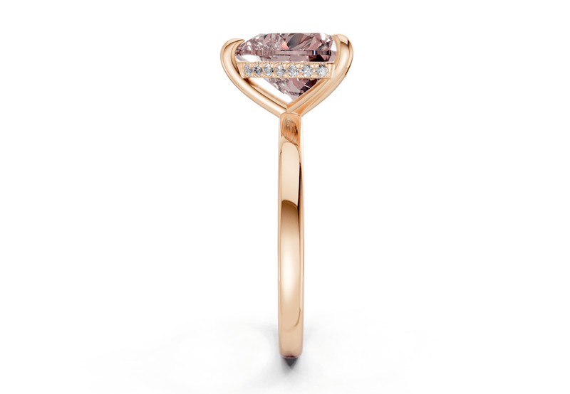 Solstice Pink Diamond Solitaire Heart Cut 2.3mm Engagement Ring - Ring Premier