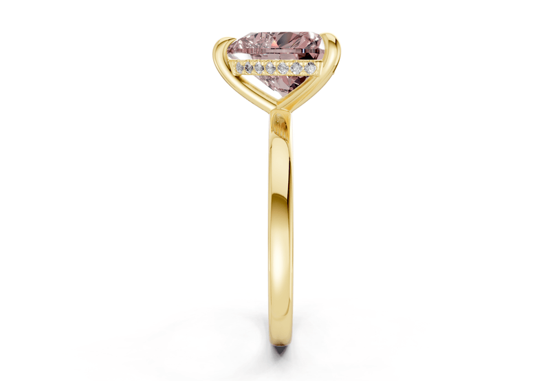 Solstice Pink Diamond Solitaire Heart Cut 2.3mm Engagement Ring - Ring Premier