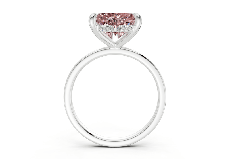 Solstice Pink Diamond Solitaire Heart Cut 2mm Engagement Ring - Ring Premier