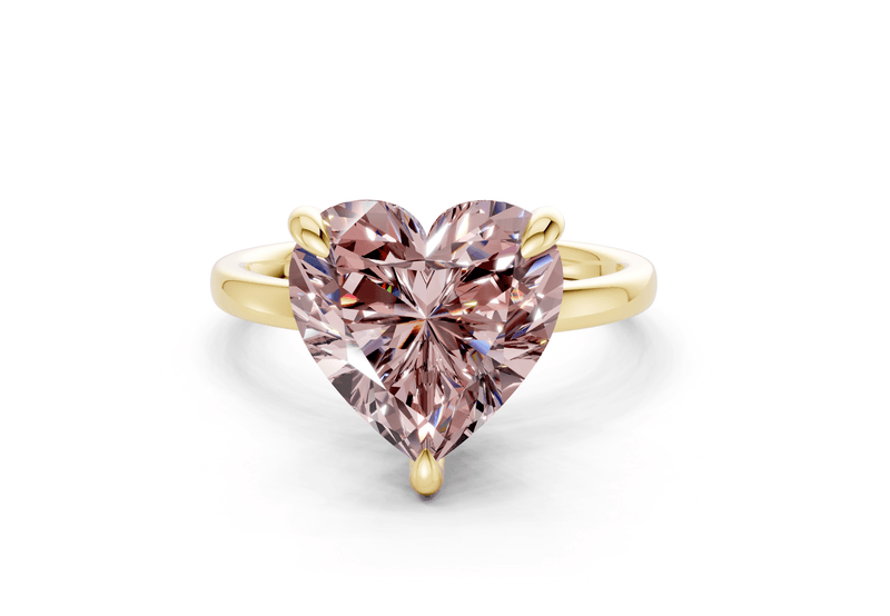 Solstice Pink Diamond Solitaire Heart Cut 2mm Engagement Ring