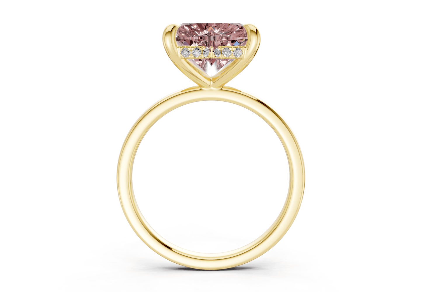 Solstice Pink Diamond Solitaire Heart Cut 2mm Engagement Ring - Ring Premier
