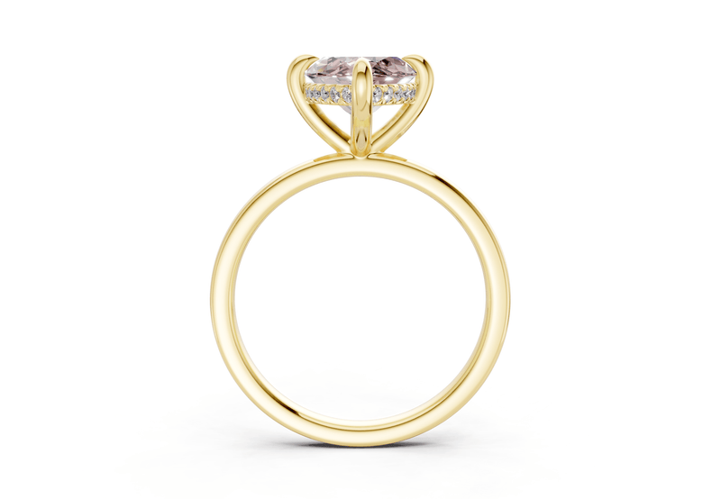 Solstice Pink Diamond Solitaire Marquise Cut 1.8mm Engagement Ring
