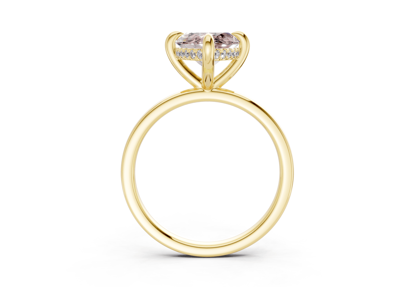 Solstice Pink Diamond Solitaire Marquise Cut 2.3mm Engagement Ring - Ring Premier