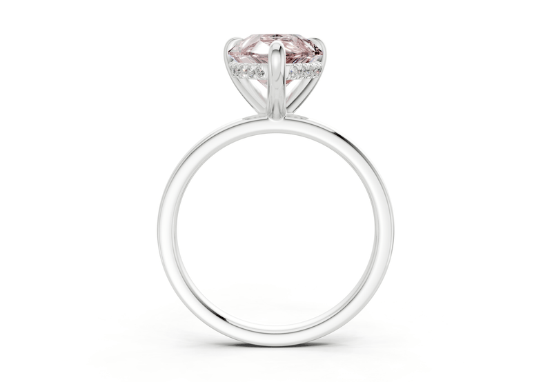 Solstice Pink Diamond Solitaire Pear Cut 2.3mm Engagement Ring - Ring Premier