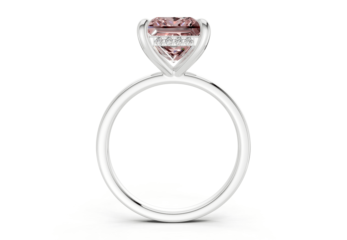 Solstice Pink Diamond Solitaire Princess Cut 2.3mm Engagement Ring