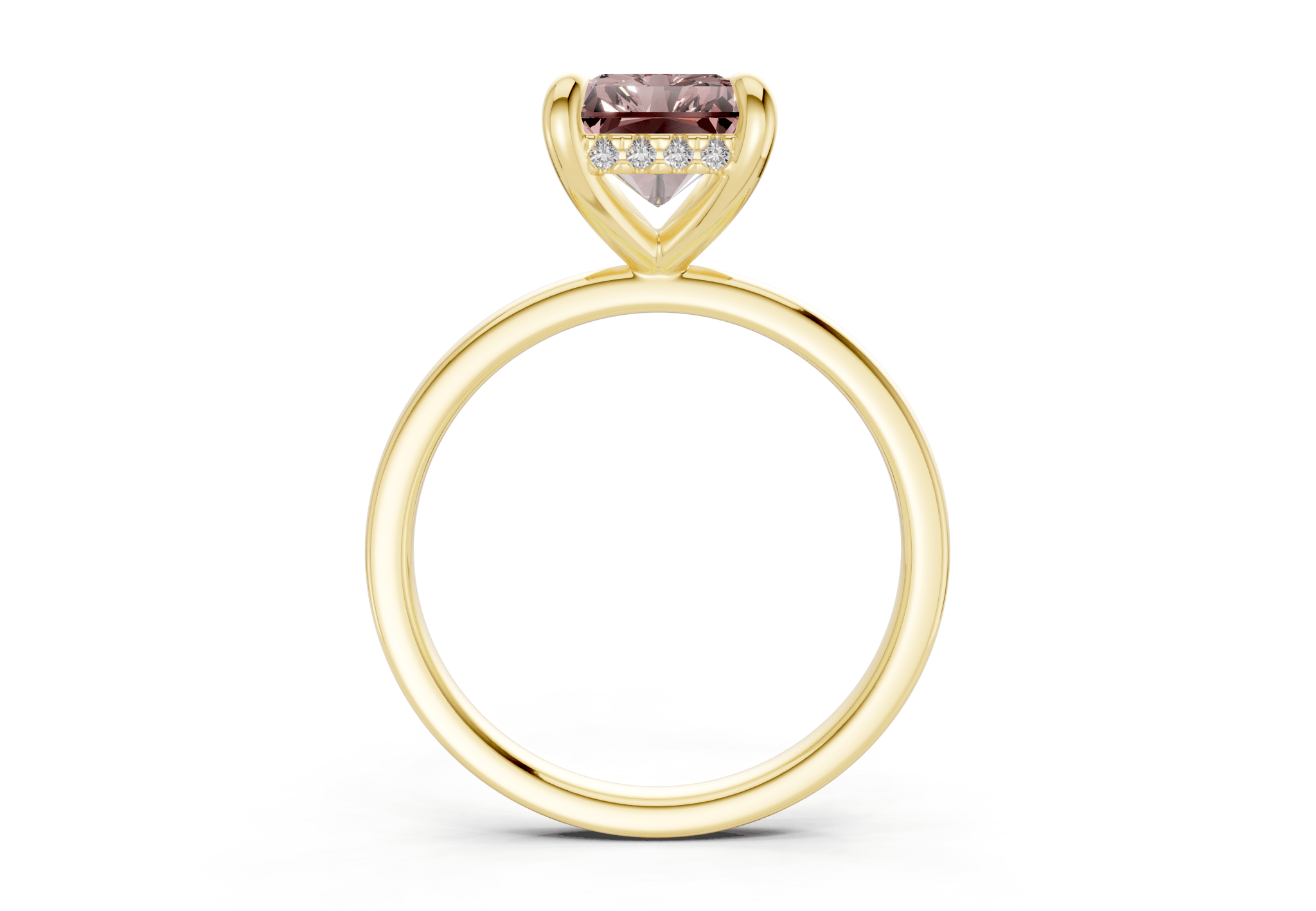 Solstice Diamond Line Solstice Pink Diamond Solitaire Radiant Cut 1.8mm Engagement Ring ...