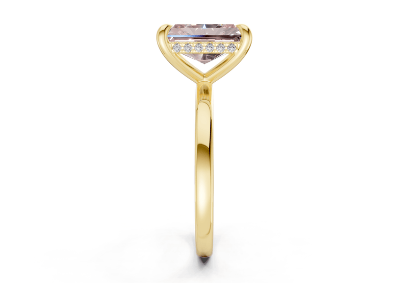 Solstice Pink Diamond Solitaire Radiant Cut 2.3mm Engagement Ring - Ring Premier