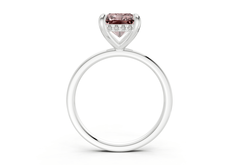 Solstice Pink Diamond Solitaire Radiant Cut 2mm Engagement Ring - Ring Premier