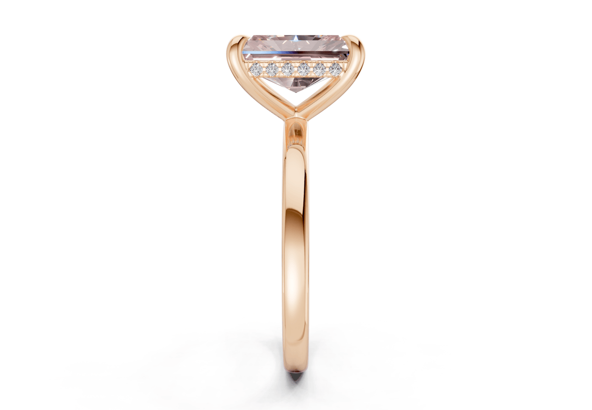 Solstice Pink Diamond Solitaire Radiant Cut 2mm Engagement Ring