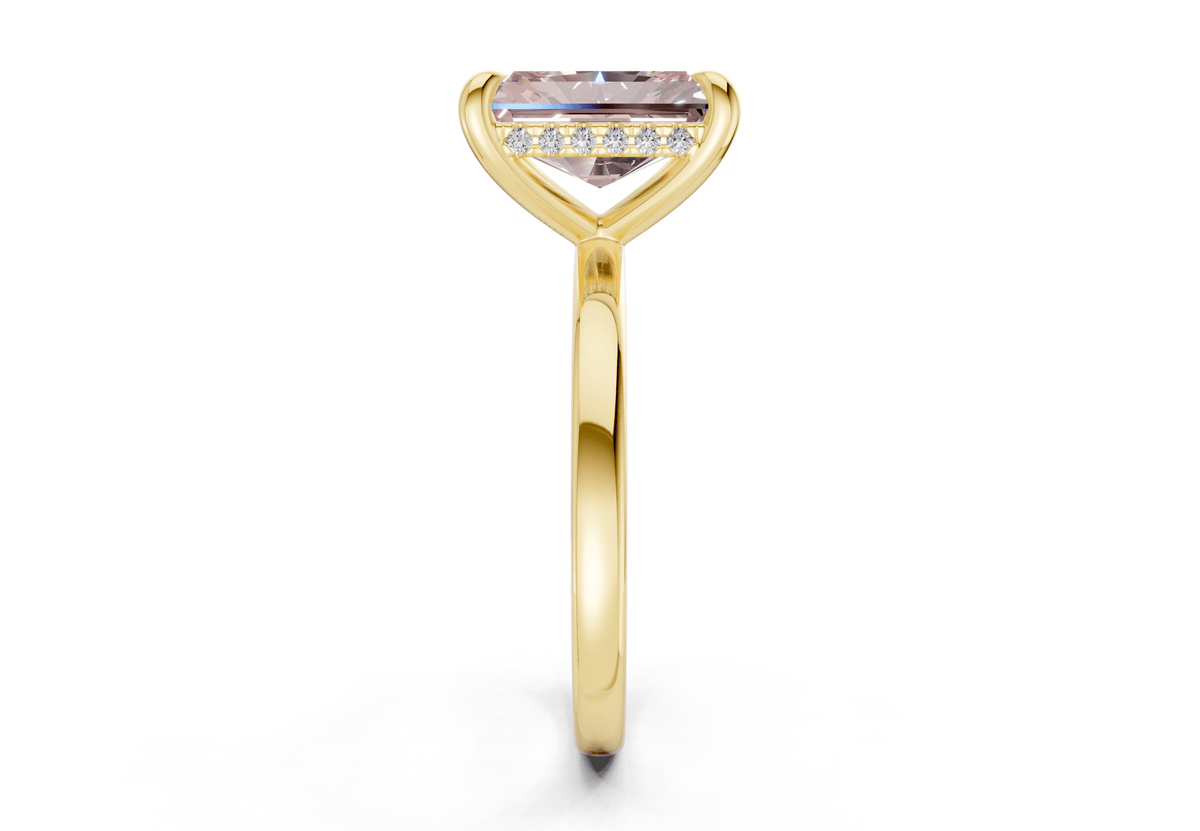 Solstice Pink Diamond Solitaire Radiant Cut 2mm Engagement Ring