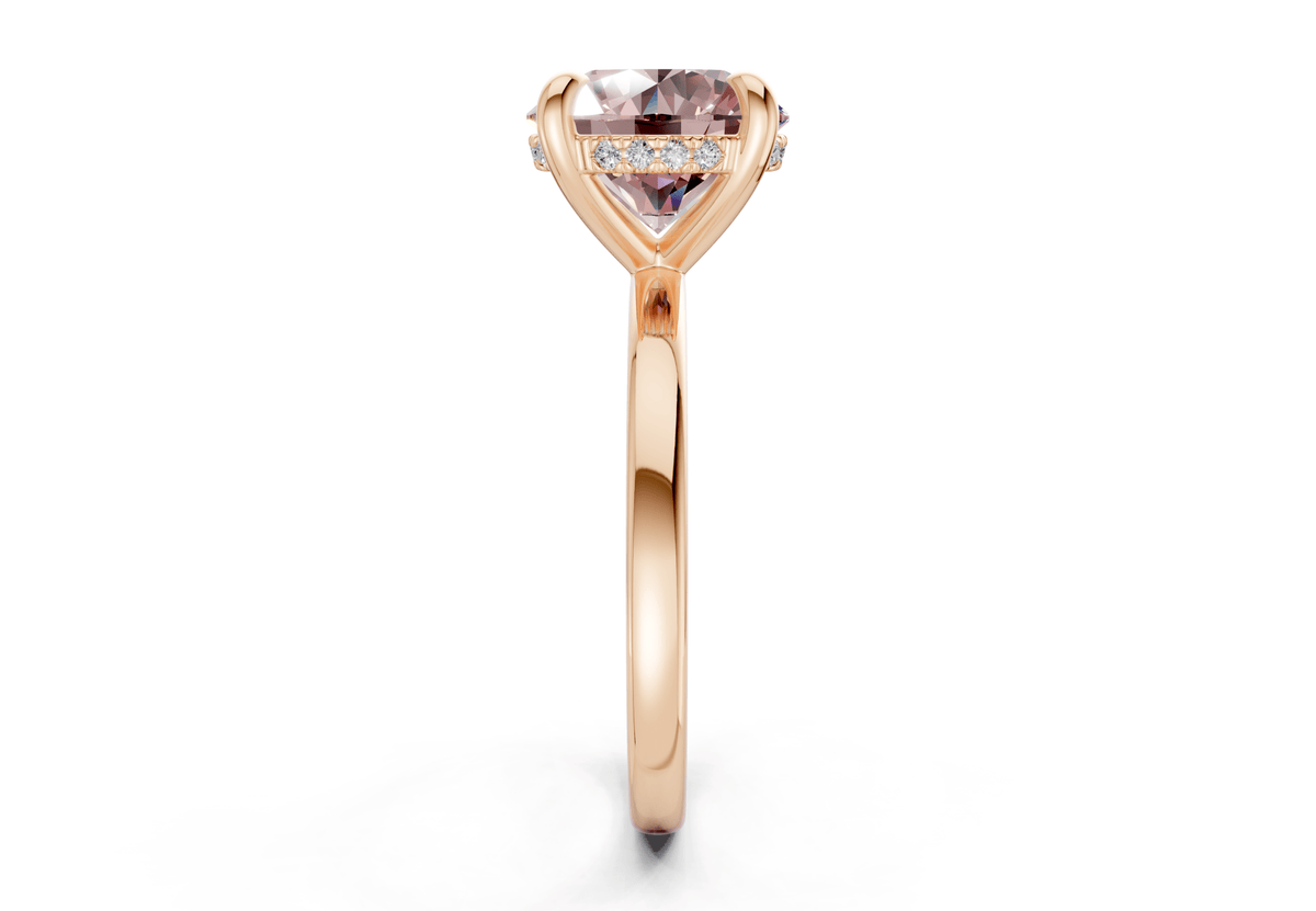 Solstice Pink Diamond Solitaire Round Cut 2.3mm Engagement Ring
