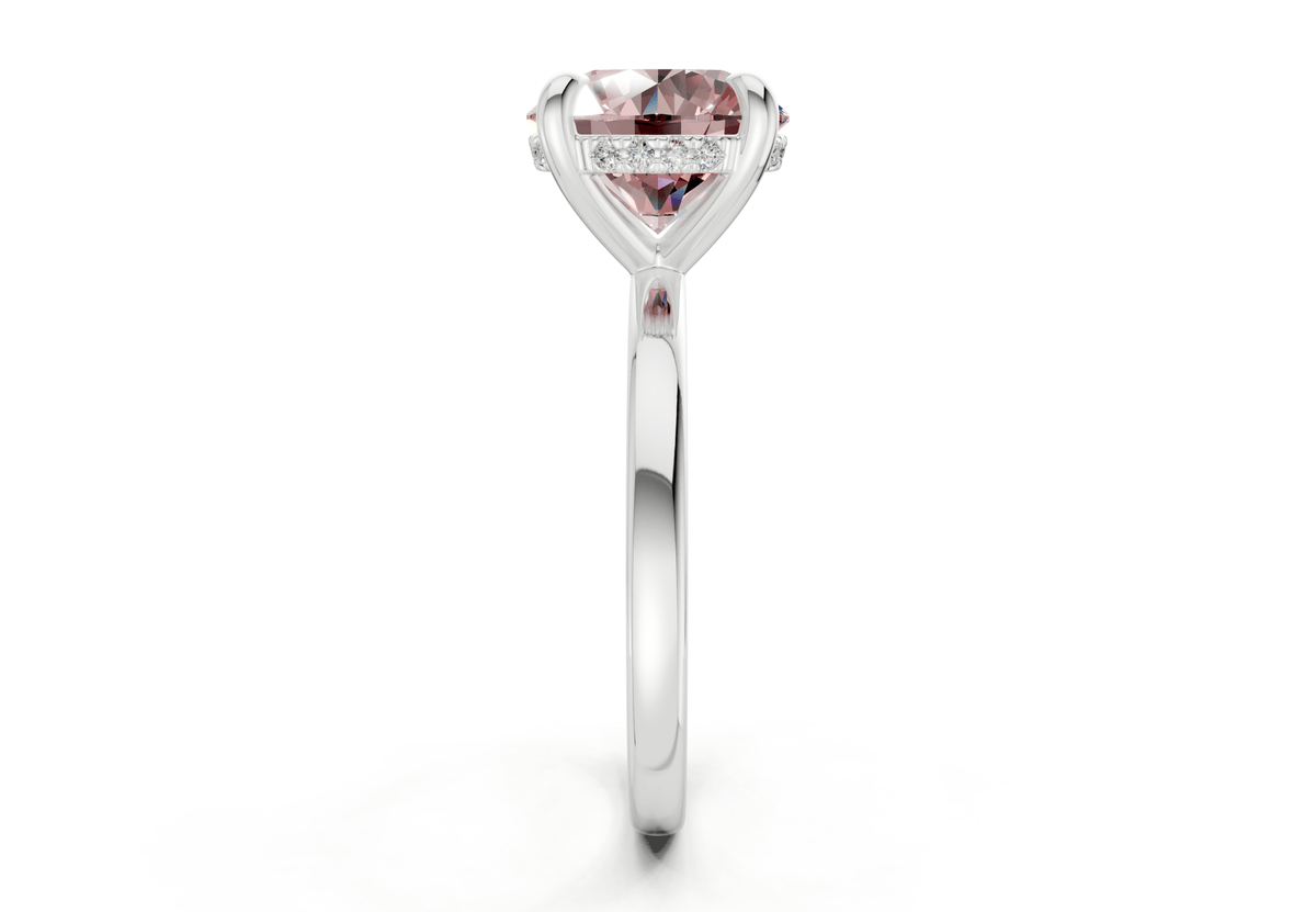 Solstice Pink Diamond Solitaire Round Cut 2.3mm Engagement Ring