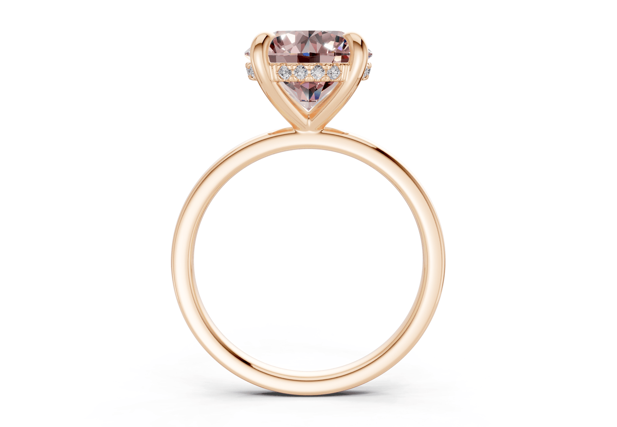 Solstice Pink Diamond Solitaire Round Cut 2.3mm Engagement Ring