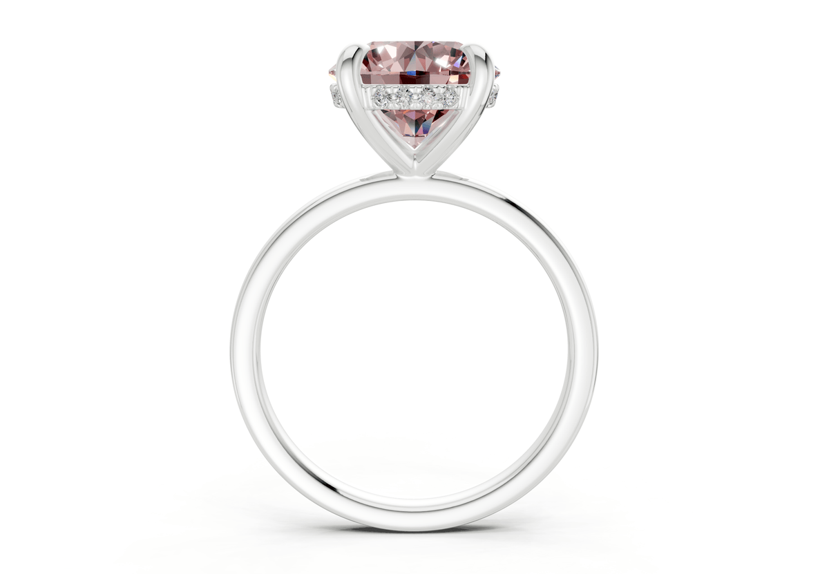 Solstice Pink Diamond Solitaire Round Cut 2.3mm Engagement Ring