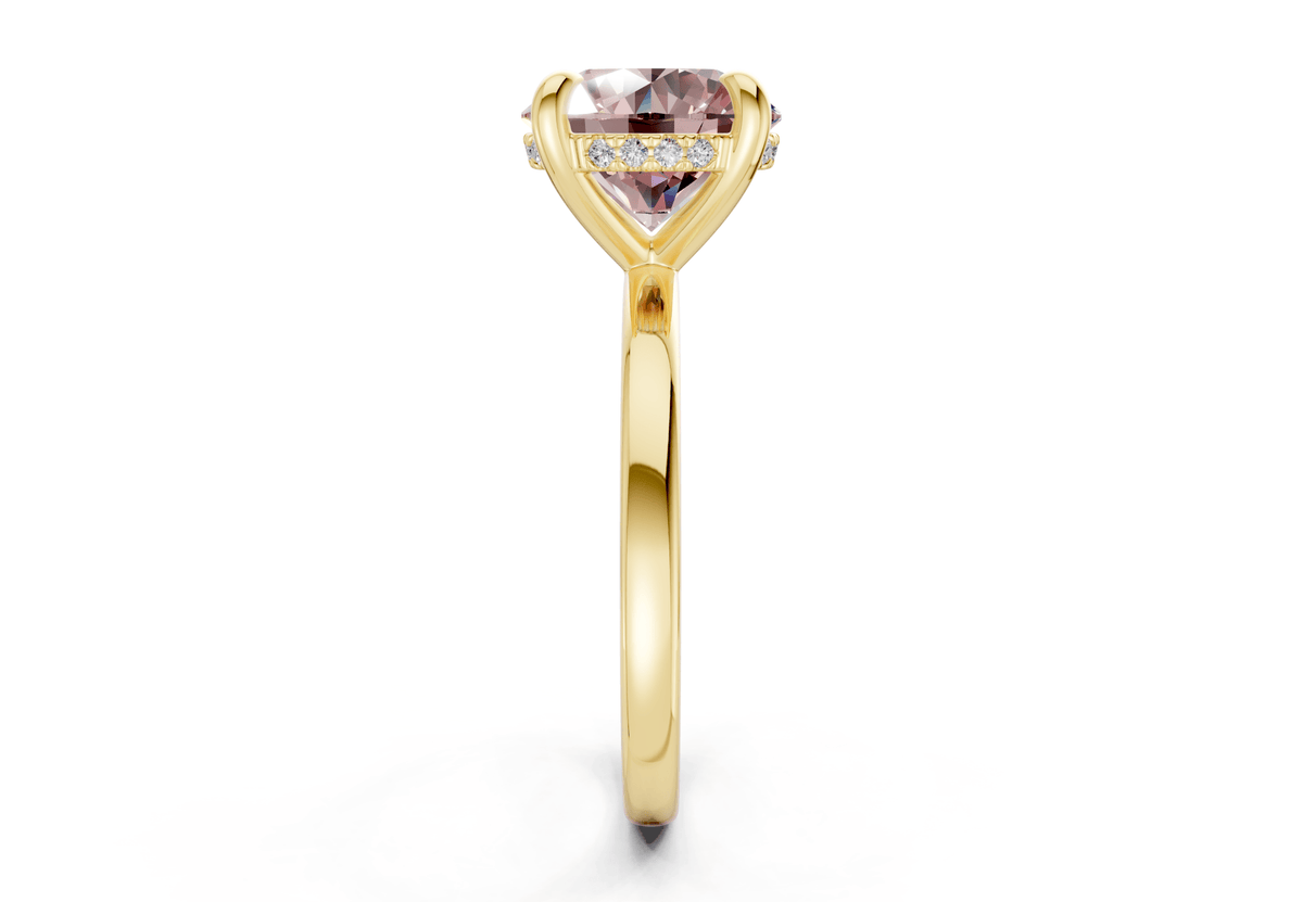 Solstice Pink Diamond Solitaire Round Cut 2.3mm Engagement Ring