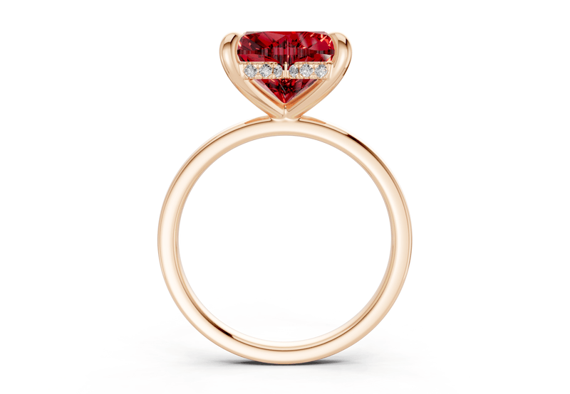 Solstice Ruby Gemstone Solitaire Heart Cut 1.8mm Engagement Ring - Ring Premier