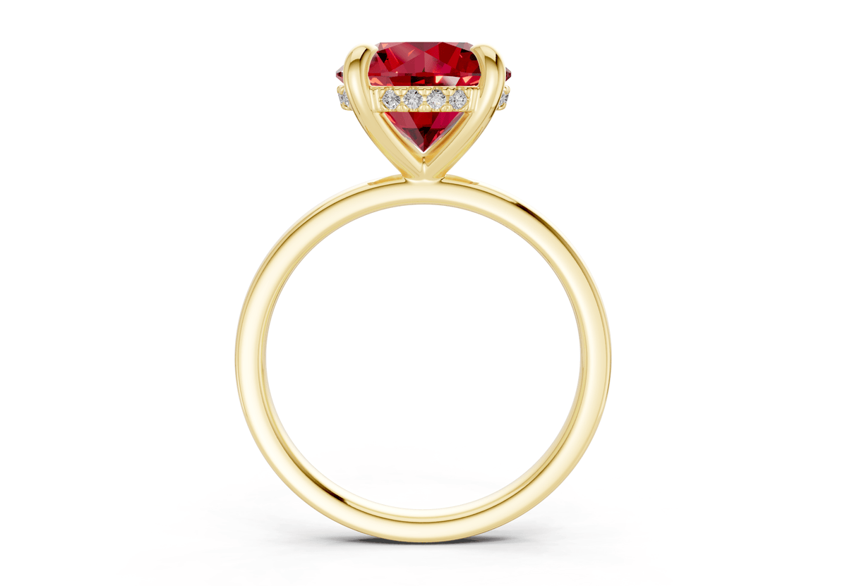Solstice Ruby Gemstone Solitaire Round Cut 2.3mm Engagement Ring