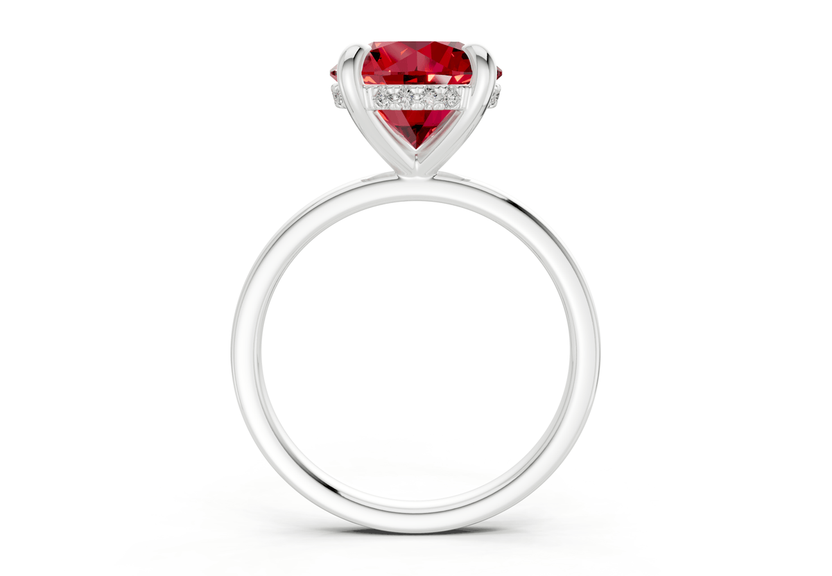 Solstice Ruby Gemstone Solitaire Round Cut 2mm Engagement Ring