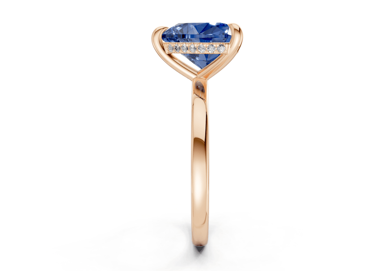 Solstice Sapphire Gemstone Solitaire Heart Cut 1.8mm Engagement Ring - Ring Premier