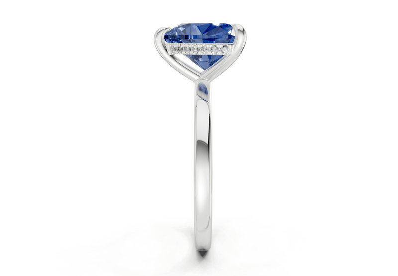Solstice Sapphire Gemstone Solitaire Heart Cut 2.3mm Engagement Ring - Ring Premier